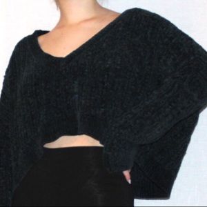 Urban Outfitters Dark Green Cropped Sweater